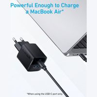 Anker Wandladegerät 323 | 33 Watt Schnellladegerät - USB-A + USB-C - Schwarz