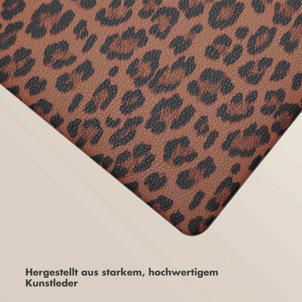 Selencia Sabi Laptop Cover Leopardenmuster Apple MacBook Pro 16 Zoll (2021 / 2023 M3 chip / 2024 M4 chip) - Mocha Brown