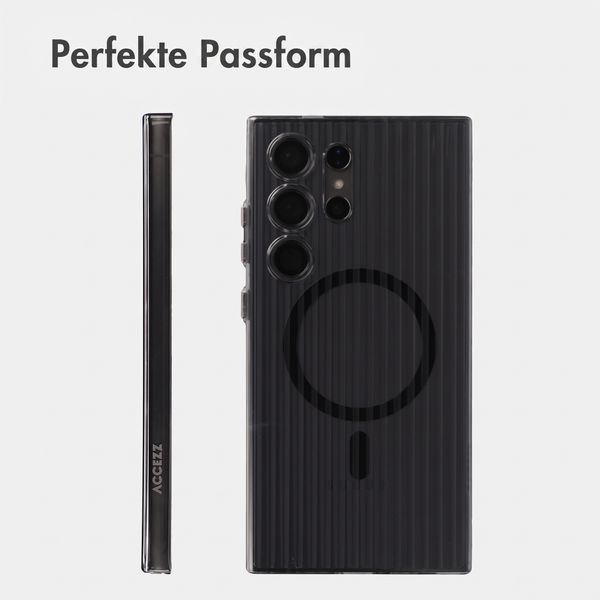 Accezz Lite Backcover mit MagSafe | Fluted | Samsung Galaxy S24 Ultra - Schwarz