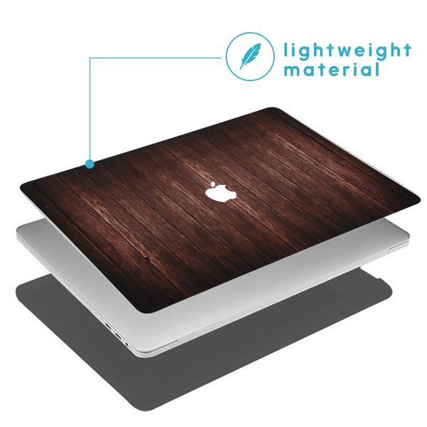 imoshion Design Laptop Cover MacBook Pro 13 Zoll (2016-2019) - A1708 / A2159 - Dark Brown Wood