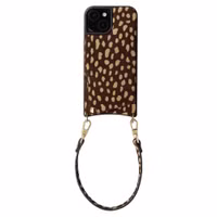 Selencia Nova Echtleder Backcover mit Kartenhalter Apple iPhone 15 - Fawn Chic