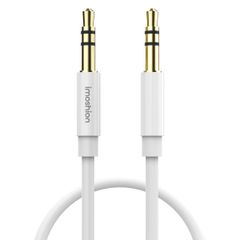 imoshion ﻿AUX-Kabel - 3,5 mm/Kabel für Audiobuchse- Stecker auf Stecker - 1 Meter - Weiß