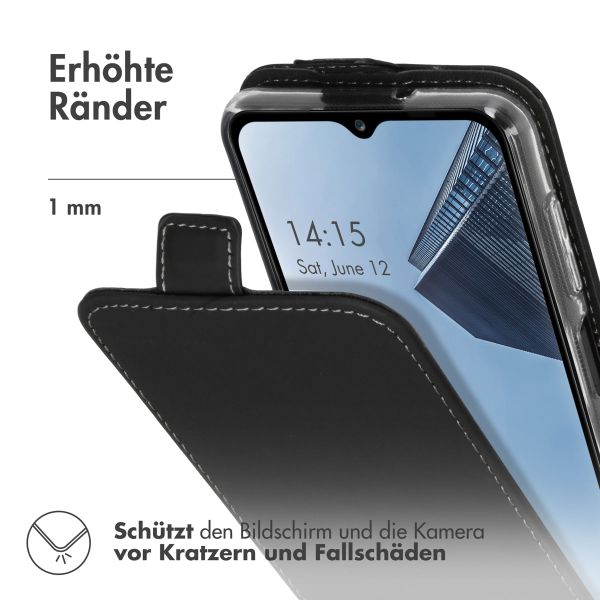 Accezz Flip Case für das Samsung Galaxy A12 - Schwarz