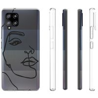 imoshion Design Hülle Galaxy A42 - Abstraktes Gesicht - Schwarz