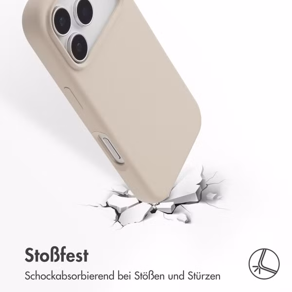 Accezz Liquid Silikoncase mit MagSafe Apple iPhone 17 Pro - Stone