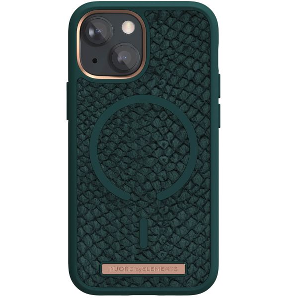 Njorð Collections Salmon Leather MagSafe Case für das iPhone 13 Mini - Dark Green