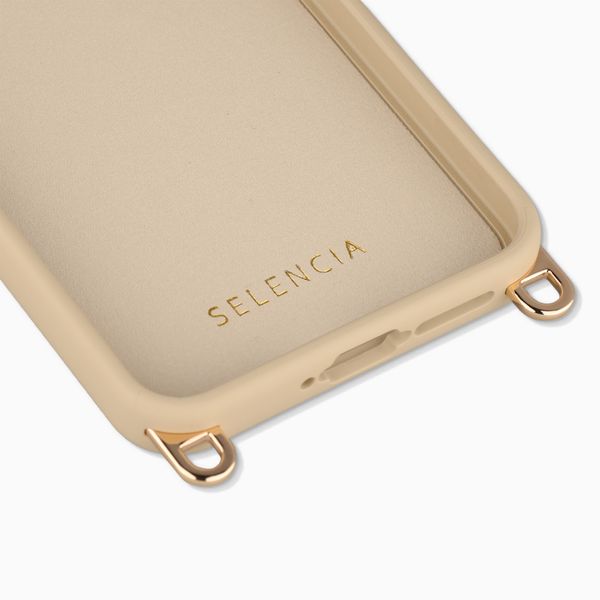 Selencia Rivièra Backcover mit MagSafe mit abnehmbaren Haken Samsung Galaxy A55 (5G) / A35 - Milky Latte