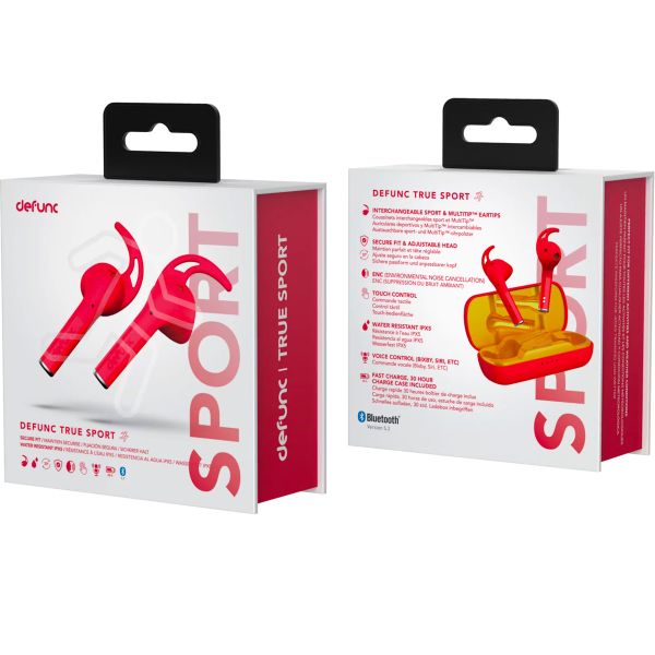 Defunc True Sport - In-Ear Kopfhörer - Bluetooth Kopfhörer - Rot