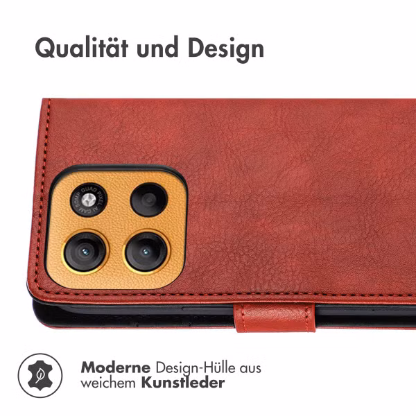 imoshion Luxuriöse Klapphülle Motorola Moto G15 / G15 Power - Rot