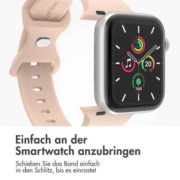 imoshion Silikonband⁺ für die Apple Watch Series 1 bis 9 / SE (38/40/41 mm) | Series 10 (42 mm) - Sand Pink - Größe S/M