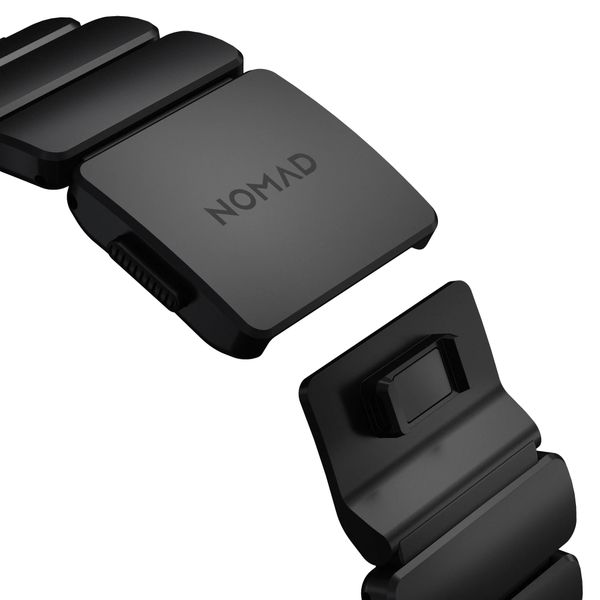 Nomad Stratos Armband für Apple Watch Series 1 - 11 / SE / Ultra (44/45/46/49 mm) - Black / Natural Titanium