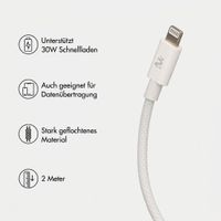 imoshion Braided USB-C-zu-Lightning-Kabel 30 W - 1 Meter - Weiß