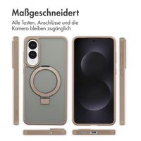 Accezz Ring Stand Backcover mit MagSafe Samsung Galaxy S25 Edge - Braun