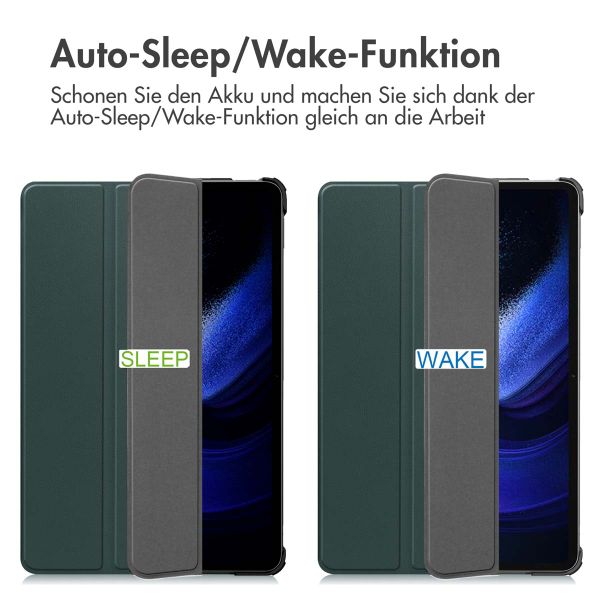 imoshion Trifold Klapphülle Xiaomi Pad 6 / 6 Pro - Dunkelgrün