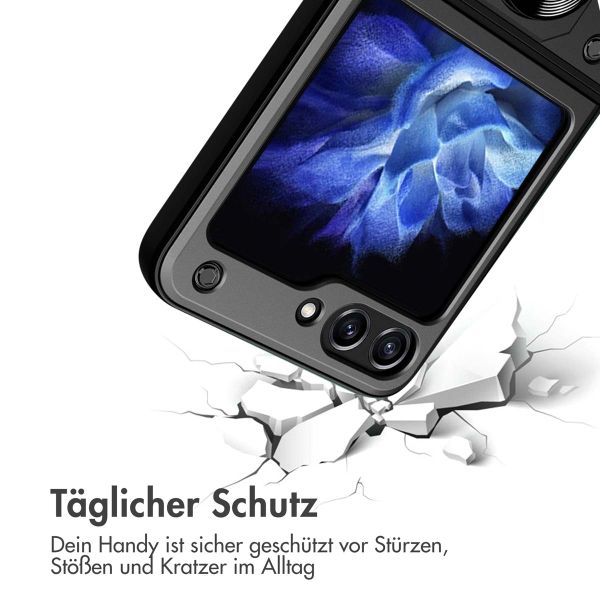 imoshion Rugged Back Cover mit Ring Samsung Galaxy Z Flip 6 - Schwarz