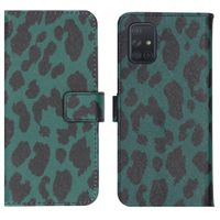 imoshion Design TPU Klapphülle Samsung Galaxy A71 - Green Leopard