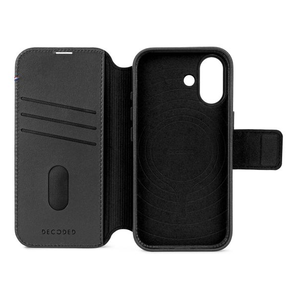 Decoded 2 in 1 Leather Klapphülle MagSafe Apple iPhone 17 - Schwarz