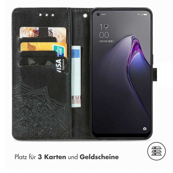 imoshion Mandala Klapphülle für das Oppo Reno 8 5G - Schwarz