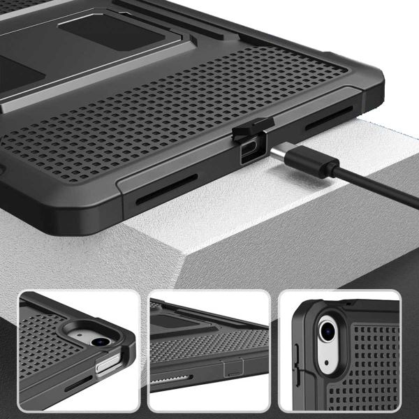 Accezz Robustes Back Case Apple iPad 11 (2025) 11 Zoll A16 / iPad 10 (2022) 10.9 Zoll - Schwarz
