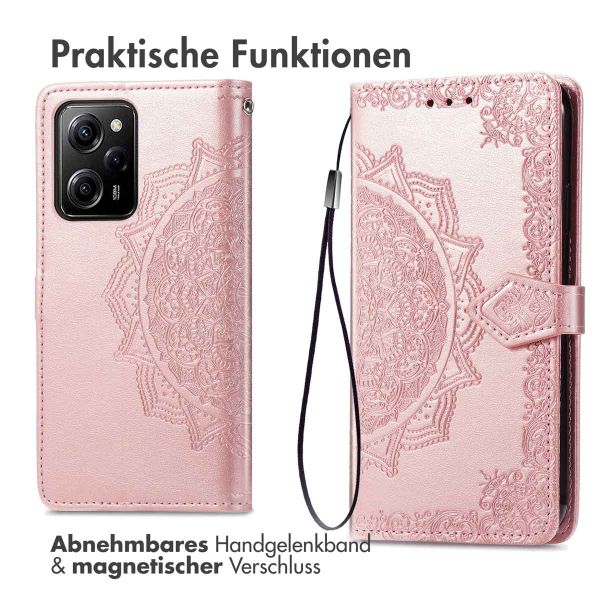 imoshion Mandala Klapphülle Xiaomi Poco X5 Pro 5G - Rosé gold