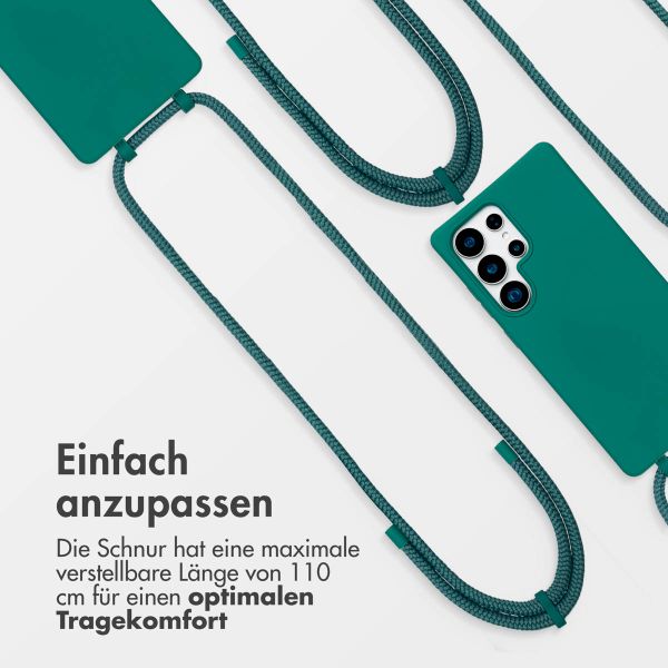 imoshion Color Backcover mit abnehmbarem Handykette und MagSafe Samsung Galaxy S25 Ultra - Dunkelgrün