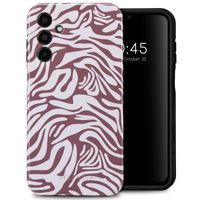 Selencia Vivid Tough Back Cover für das Samsung Galaxy A15 (5G/4G) - Trippy Swirl Dark Rose