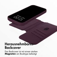 Accezz 2-in-1 Klapphülle aus Leder mit MagSafe Apple iPhone 18 Pro Max / 17 Pro Max - Heath Purple
