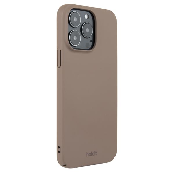 Holdit Slim Case für das iPhone 15 Pro Max - Mocha Brown