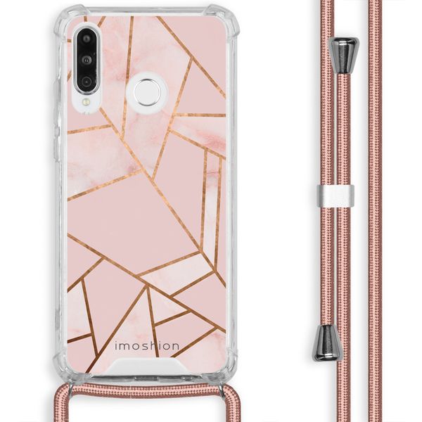 imoshion Design Hülle mit Band für das Huawei P30 Lite - Pink Graphic