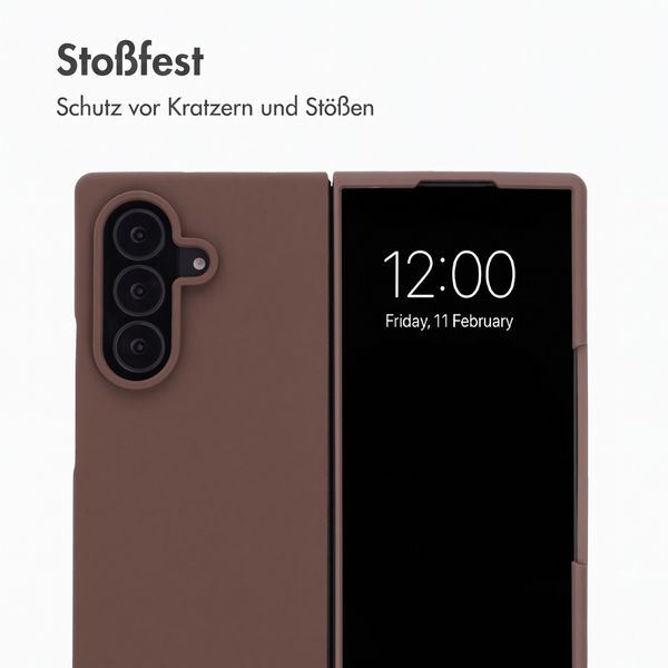 Accezz Liquid Silikoncase mit MagSafe Samsung Galaxy Z Fold 8 Ultra - New Tea Brown