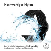 imoshion Elastisches Nylonarmband für das  Apple Watch Series 1 t/m 9 / SE (38/40/41 mm) | Series 10 / 11 (42 mm) - Schwarz