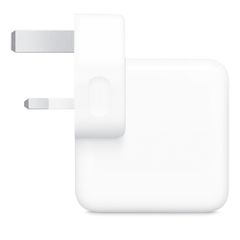 Apple Netzteil mit zwei USB-C-Anschlüssen - 35 W - Typ G - Stecker für das Vereinigte Königreich - Weiß