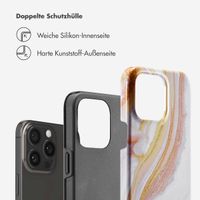 Selencia Vivid Tough Back Cover für das iPhone 15 Pro Max - Chic Marble Gold