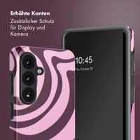 Selencia Vivid Back Cover Samsung Galaxy S26 - Wavy Swirl Pink Plum
