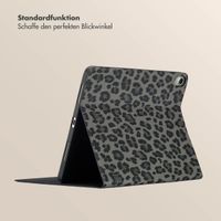 Selencia Sabi Klapphülle mit Leopardenmuster Apple iPad Air 11 Zoll (2025) M3 / (2024) M2 / Air 5 (2022) / Air 4 (2020) - Midnight Black