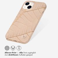 Selencia Aurora Fashion Back Case für das iPhone 14 - ﻿Strapazierfähige Hülle - 100 % recycelt - Earth Leaf Beige