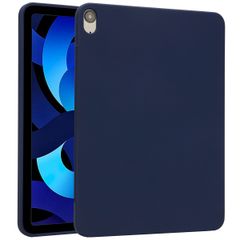 Accezz Liquid Silicone Back Cover mit Stifthalter für das iPad Air 11 Zoll (2024) M2 / Air 5 (2022) / Air 4 (2020) - Dunkelblau