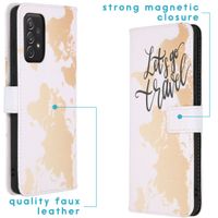 imoshion Design TPU Klapphülle Galaxy A72 - Let's Go Travel White