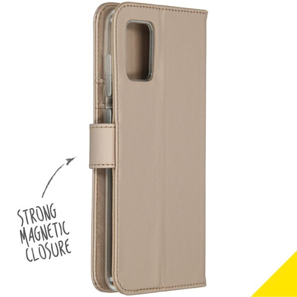 Accezz Wallet TPU Klapphülle Gold für das Samsung Galaxy A71