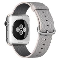 Apple Gewebtes Nylonarmband für die Apple Watch Series 1 bis 9 / SE (38/40/41 mm) | Series 10 (42 mm) - Weiße Perle