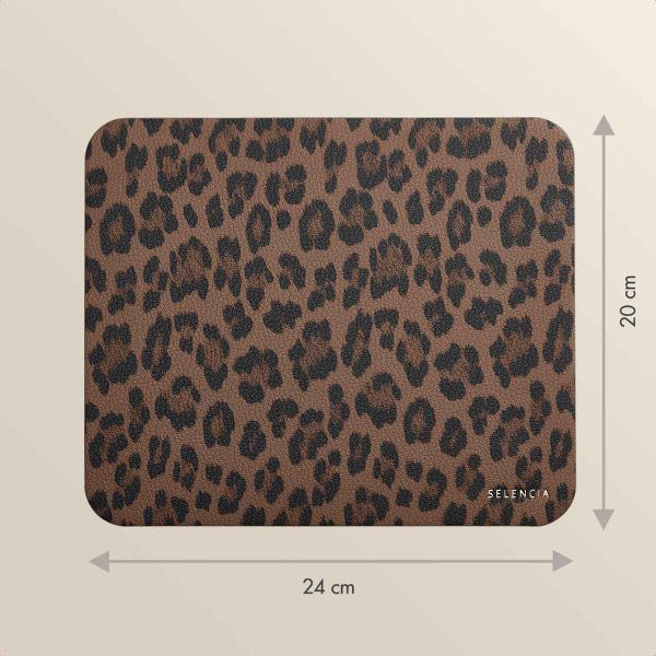 Selencia Sabi Kunstleder-Mauspad - 20 x 24 cm - Mocha Brown