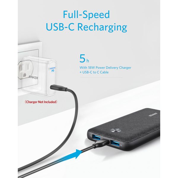 Anker PowerCore III Sense Powerbank - 10.000 mAh - Schwarz