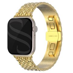 Selencia Drachenarmband aus Stahl für die Apple Watch Series 1 bis 10 / SE / Ultra (2) (44/45/46/49 mm) - Gold