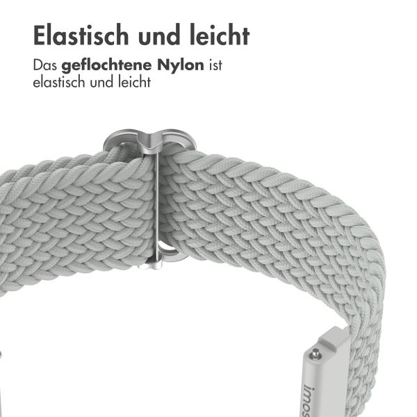 imoshion Gewebtes Nylonarmband - Universeller 22-mm-Anschluss - Grau