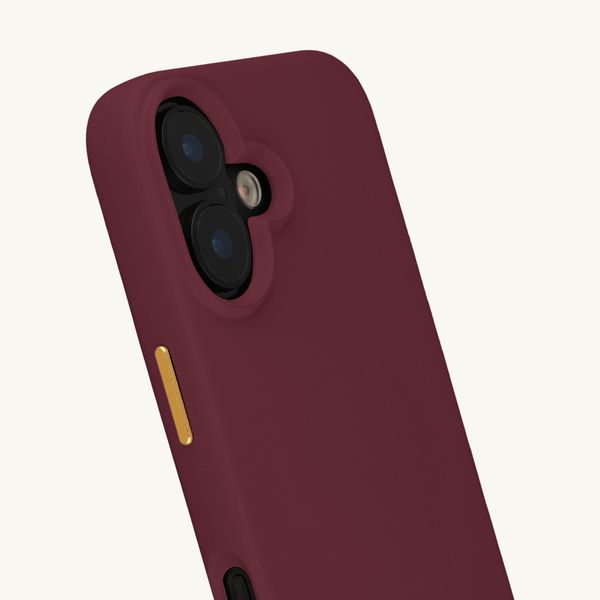 Selencia Rivièra Backcover mit MagSafe mit abnehmbaren Haken Apple iPhone 16 - Bold Burgundy