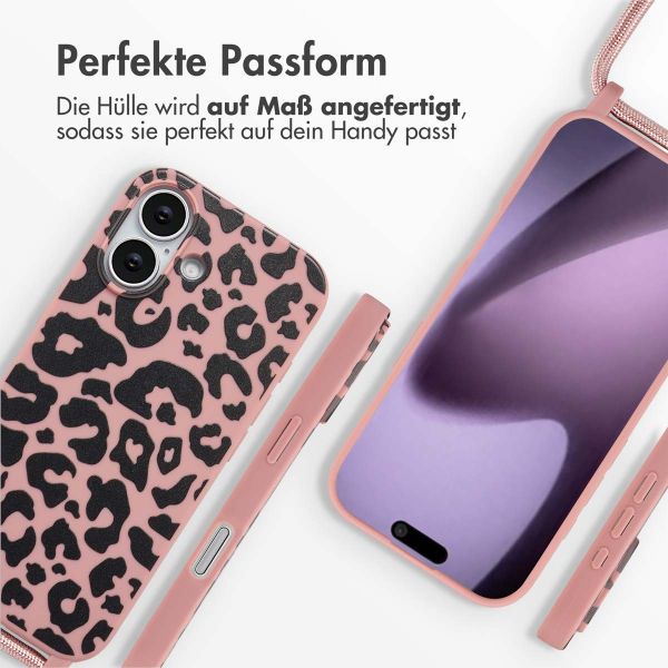 imoshion SilikonHülle design mit Band Apple iPhone 17 - Animal Pink