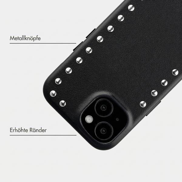 Selencia Studs Backcover mit MagSafe Apple iPhone 15 - Velvet Black