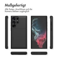 imoshion Backcover mit Kartenfach für das Samsung Galaxy S22 Ultra - Schwarz