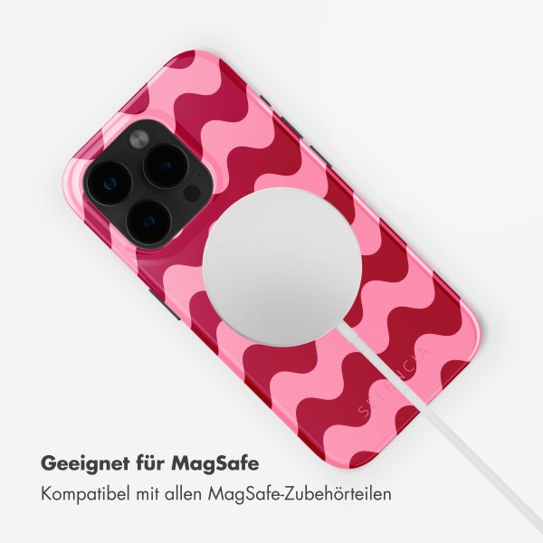 Selencia Vivid Tough Back Cover mit MagSafe für das iPhone 15 Pro - Wave Vibes Lipstick