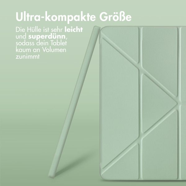 imoshion Origami Klapphülle Apple iPad 9 (2021) 10.2 Zoll / iPad 8 (2020) 10.2 Zoll / iPad 7 (2019) 10.2 Zoll - Hellgrün